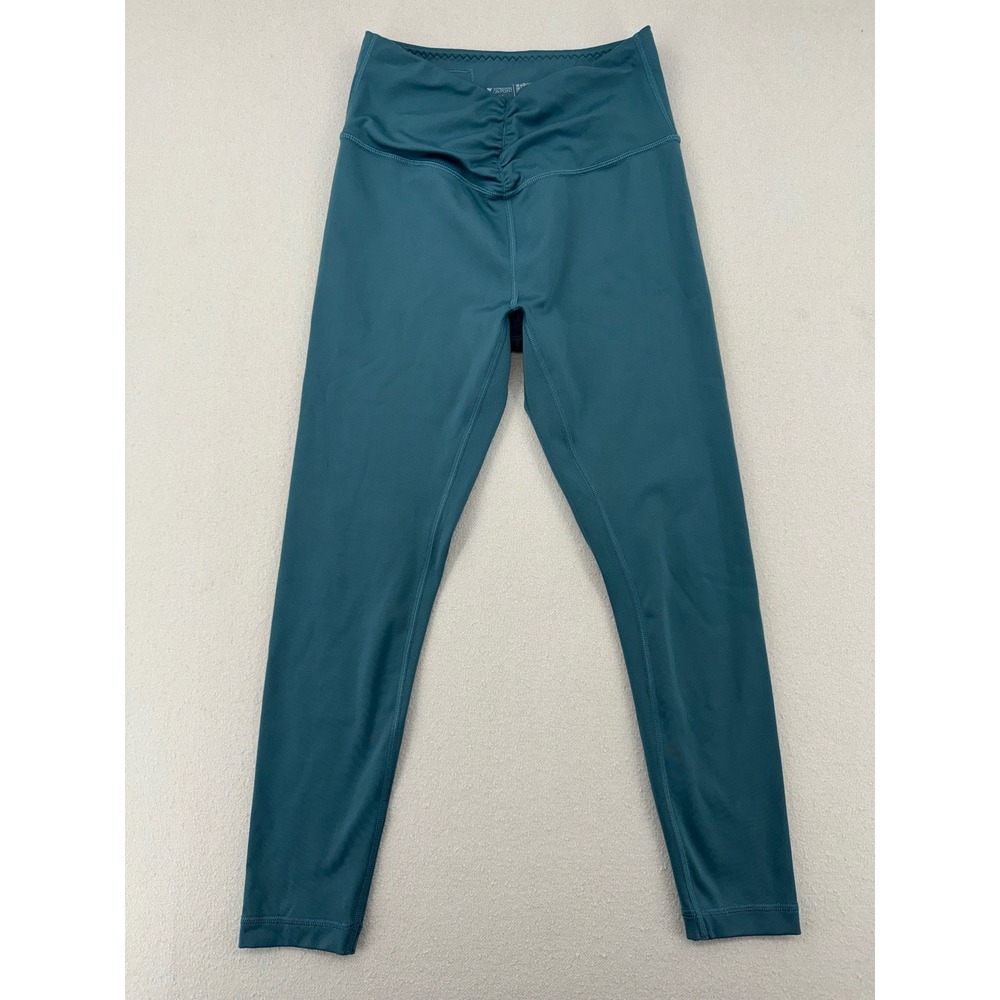 Victorias Secret On Point Live Ruched V Front Leggings Teal Blue High Rise Small